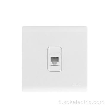 1 Gang RJ11 TEL Socket Outlet Valkoiset pistorasiat